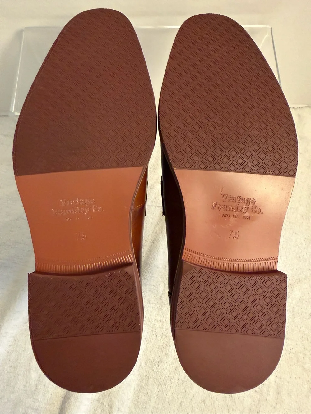 Vintage Foundry Co. Brown Penny Loafers – Men’s Size 7.5 Classic Dress Shoes New